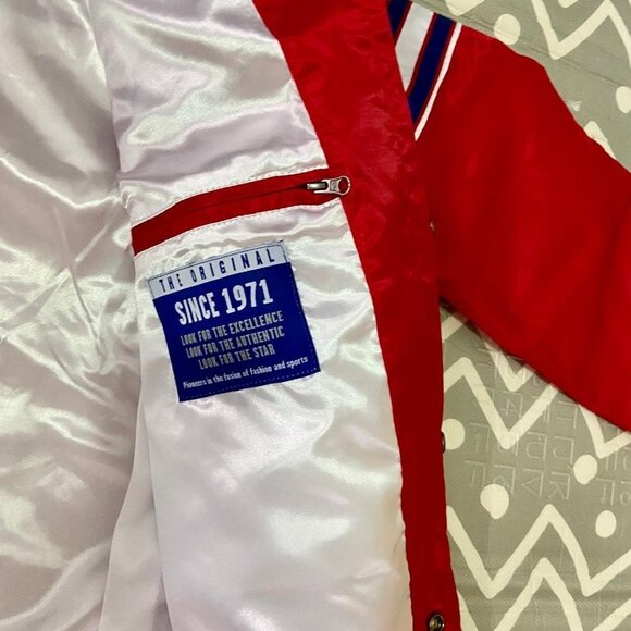 Vintage retro starter New york Ny rangers varsity letterman bomber hockey jacket - Picture 8 of 10